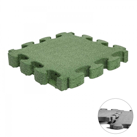 Fallschutz Puzzle grün | 55 x 55 x 8 cm | FH 2,80 m